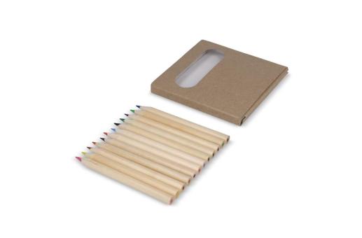 12 colouring pencils in kraft box Nature