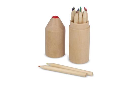 Premium wooden colouring pencil set Nature