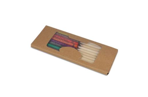 Colouring pencils and crayons in kraft box Nature