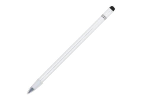 Long-life aluminum pencil with eraser White