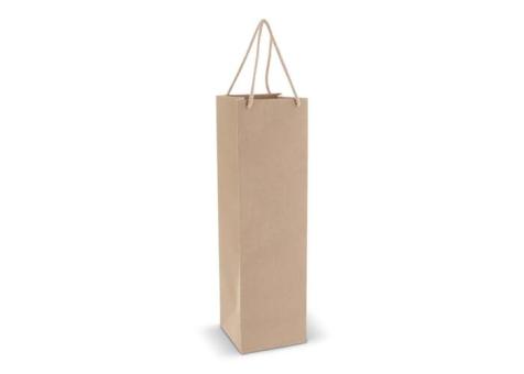 Wine gift bag 120g/m² 11,5x11,5x40cm Brown