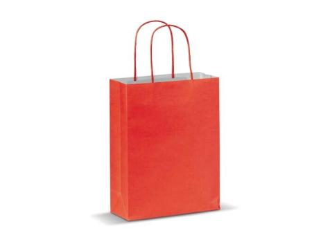 Kleine Papiertasche im Eco Look 120g/m² Rot