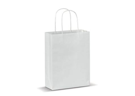 Kleine Papiertasche im Eco Look 120g/m² Weiß