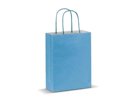 Kleine Papiertasche im Eco Look 120g/m² Hellblau