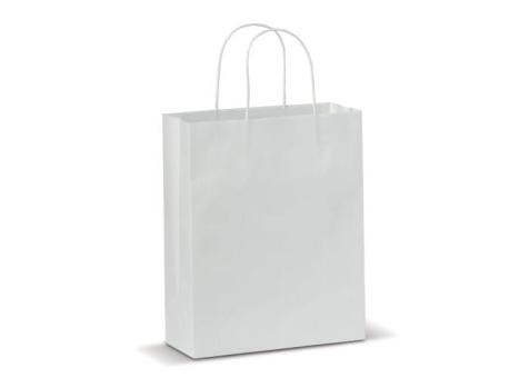 Mittlere Papiertasche im Eco Look 120g/m² Weiß