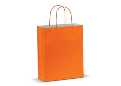 Mittlere Papiertasche im Eco Look 120g/m² Orange