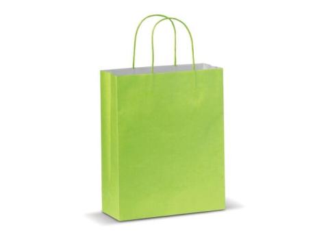 Mittlere Papiertasche im Eco Look 120g/m² Hellgrün