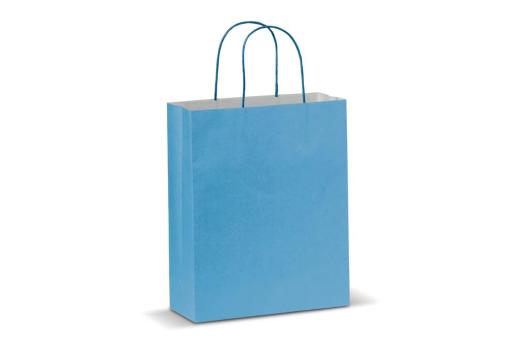 Mittlere Papiertasche im Eco Look 120g/m² Hellblau