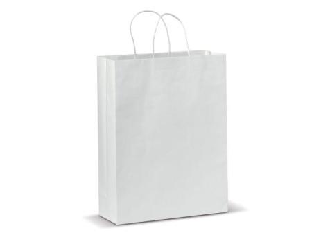 Große Papiertasche im Eco Look 120g/m² Weiß
