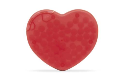 Mint dispenser heart Transparent red