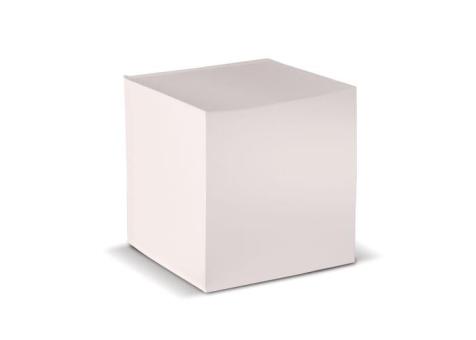 Cube block recycled paper 10x10x10cm White