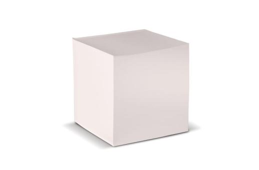 Cube block recycled paper 10x10x10cm White