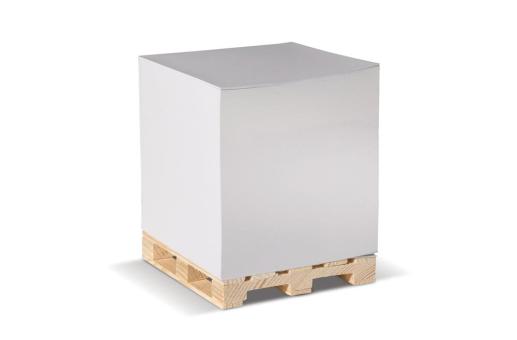 Cube pad white + wooden pallet 10x10x10cm White