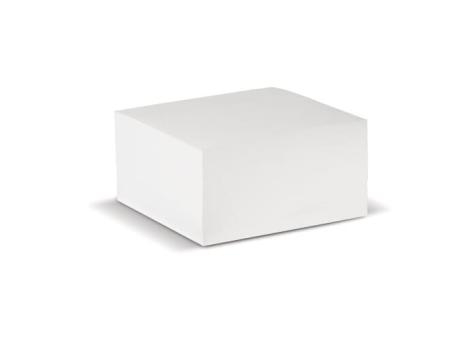 Quadratischer Zettelblock 10x10x5cm Weiß