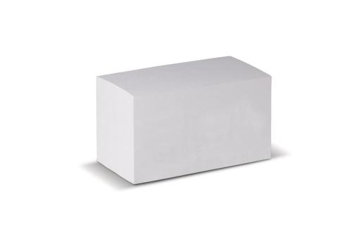 Rechteckiger Zettelblock 15x8x8.5cm Weiß