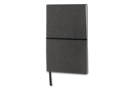 Recycled leather notebook A5 Dark grey