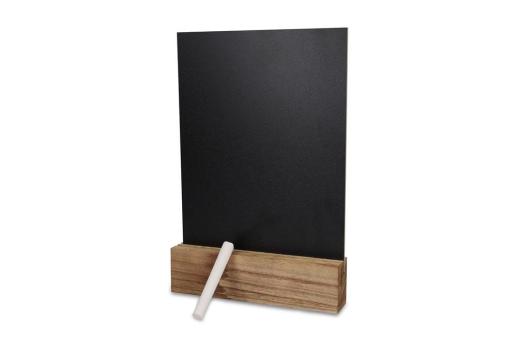 Kreidetafel im Holzständer Natur