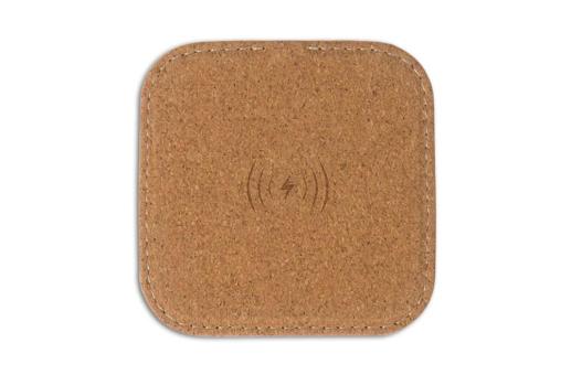 Square cork Wireless charger 5W Natur