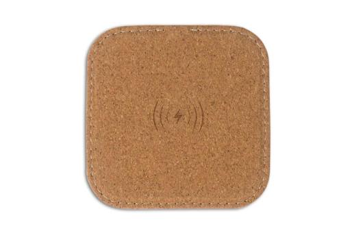 Square cork Wireless charger 5W Natur