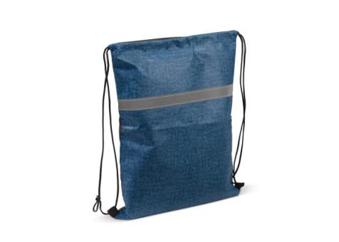 Drawstring bag with reflective strip Dark blue