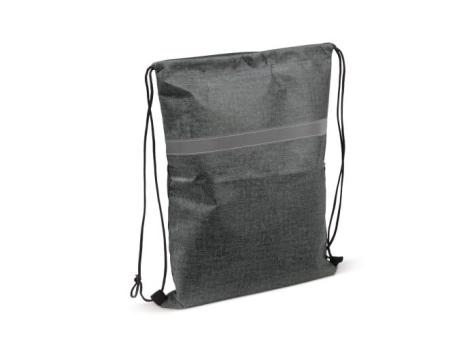 Drawstring bag with reflective strip Dark grey