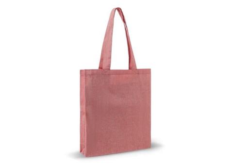 Shopping bag recycled cotton 38x42x10cm Red