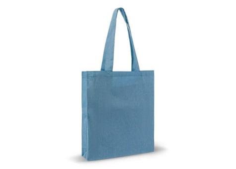 Shopping bag recycled cotton 38x42x10cm Aztec blue