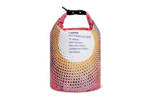 Custom made waterproof bag 5L IPX5 Transparent white