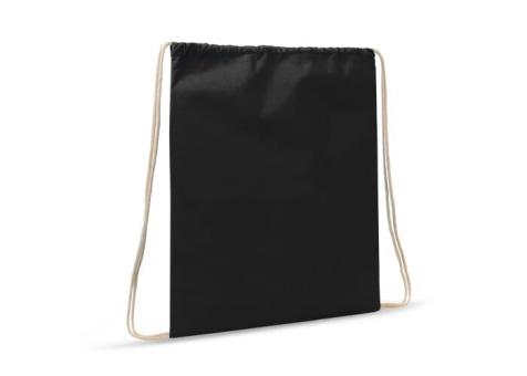 Drawstring bag cotton OEKO-TEX® 140g/m² 35x45cm Black