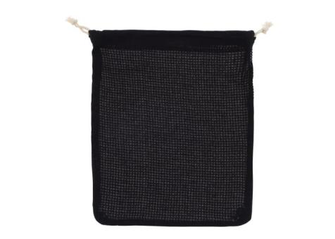 Wiederverwendbare Lebensmitteltasche OEKO-TEX® Baumwolle 25x30cm Schwarz