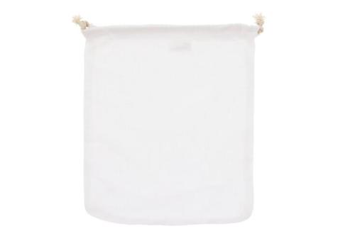 Wiederverwendbare Lebensmitteltasche OEKO-TEX® Baumwolle 25x30cm Weiß