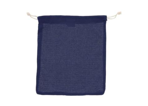 Reusable food bag OEKO-TEX® cotton 25x30cm Dark blue