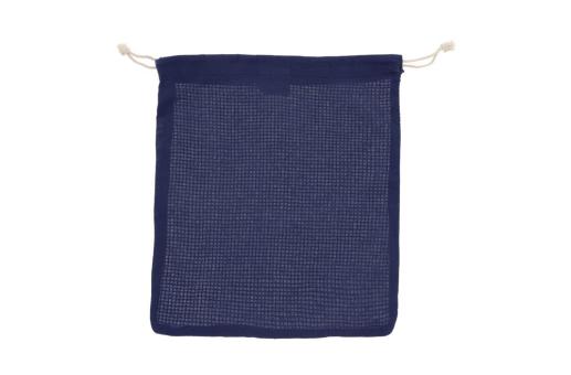 Reusable food bag OEKO-TEX® cotton 25x30cm Dark blue