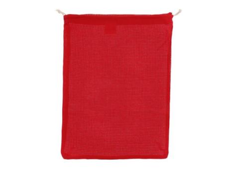 Wiederverwendbare Lebensmitteltasche OEKO-TEX® Baumwolle 30x40cm Rot