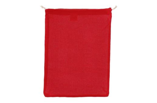 Wiederverwendbare Lebensmitteltasche OEKO-TEX® Baumwolle 30x40cm Rot