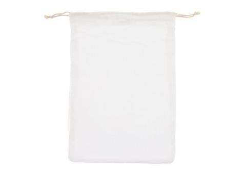 Wiederverwendbare Lebensmitteltasche OEKO-TEX® Baumwolle 30x40cm Weiß