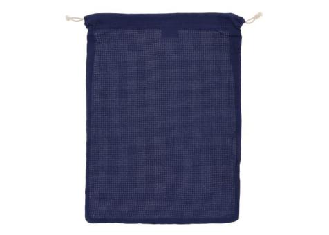Reusable food bag OEKO-TEX® cotton 30x40cm Dark blue