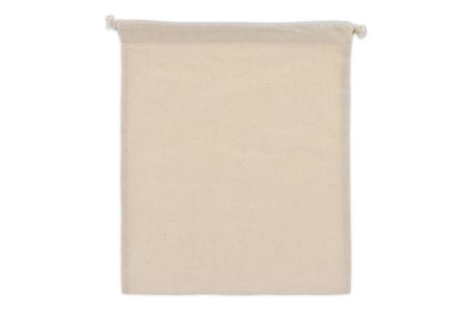 Zuziehbeutel OEKO-TEX® Baumwolle 140g/m² 25x30cm Ecru