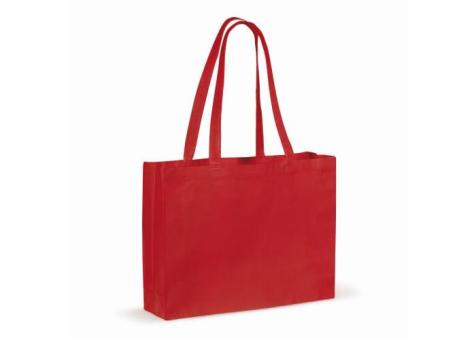 Recycled cotton bag with gusset 140g/m² 49x14x37cm Red