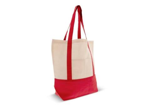 Shopping bag OEKO-TEX® cotton 140g/m² 40x10x35cm Red