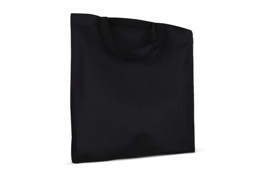 Einkaufstasche OEKO-TEX® 140g/m² 38x42 cm kurze Henkel Schwarz