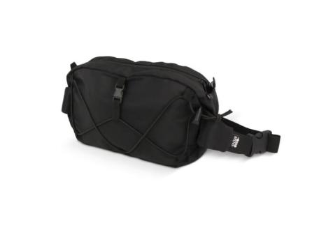 Crossbody bag R-PET with drawcord Black