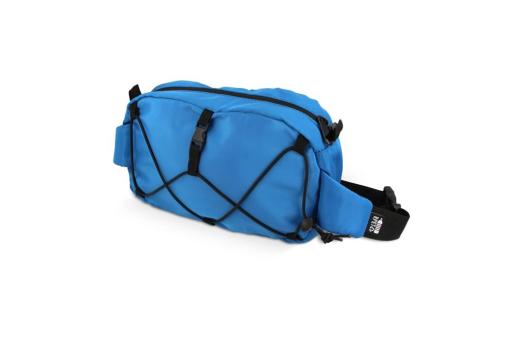 Crossbody bag R-PET with drawcord Aztec blue