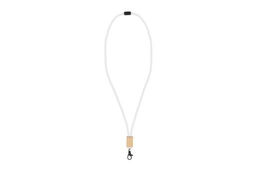 R-PET Kordel-Lanyard Weiß