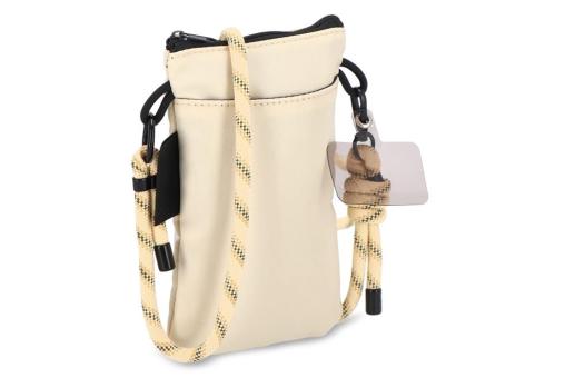 Crossbody Beutel mit Paracord Gurt Beige