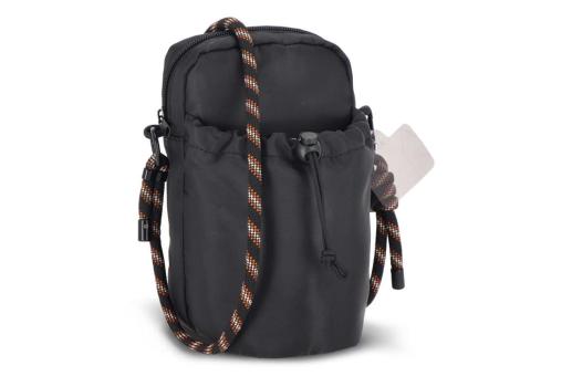 Crossbody Flaschenhalter-Tasche mit Paracord-Gurt Schwarz