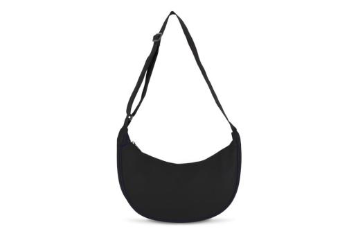 PU-beschichtete R-PET 600D Halbmond-Tragetasche Schwarz