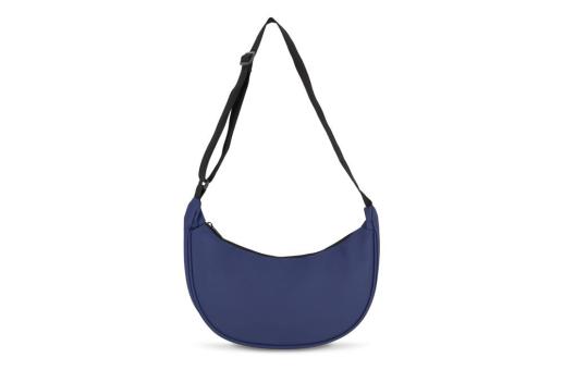 PU-coated R-PET 600D half moon sling bag 20L Dark blue
