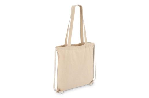 Baumwoll-Tragetasche mit Kordelzug OEKO-TEX® 38 x 42cm 140g/m² Ecru