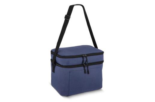 R-PET 600D Kühlbeutel mit zwei Fächern 30 x 20 x 25 cm 12 l Dunkelblau